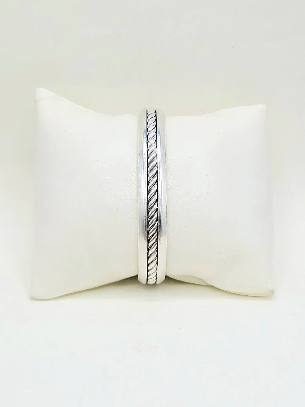 David Yurman Cable Inset Cuff Bracelet in Sterling Silver - Size X-Small - RARE